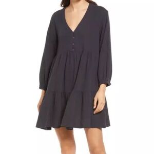 Madewell Blue Lightspun Colette Mini Dress